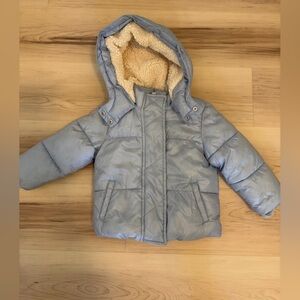 GAP Kids Light Gray Puffer Coat